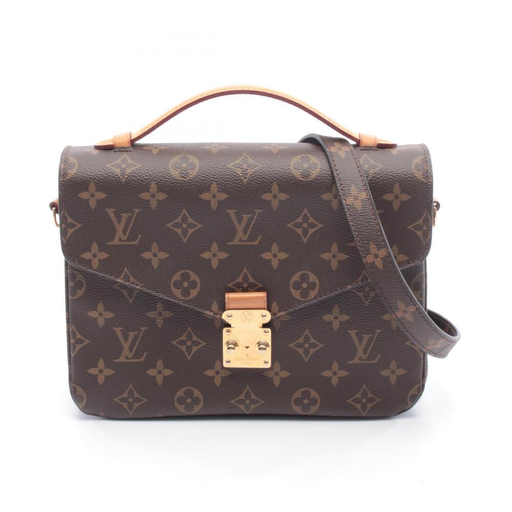 Louis Vuitton Pochette Metis Handbag Canvas Leather Monogram Brown